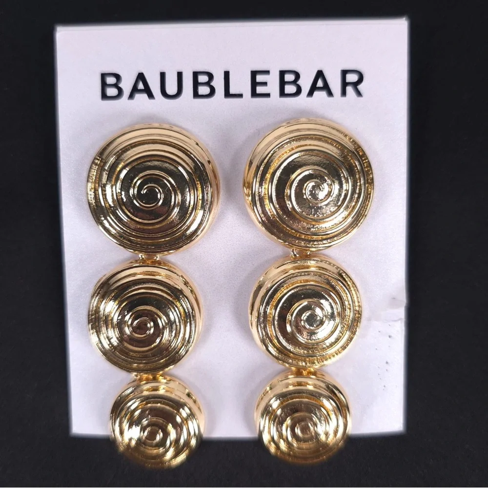 BAUBLEBAR Swirl Drop Earrings Goldtone‎